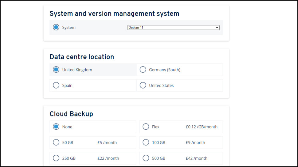 IONOS choice of data centers