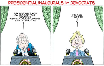 Political Cartoon U.S. Bernie Hillary