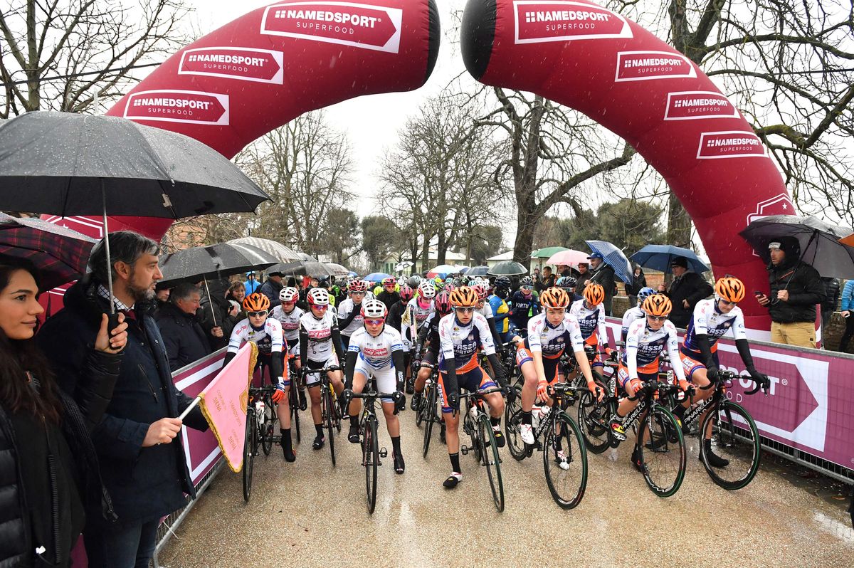 The women prepare to roll out