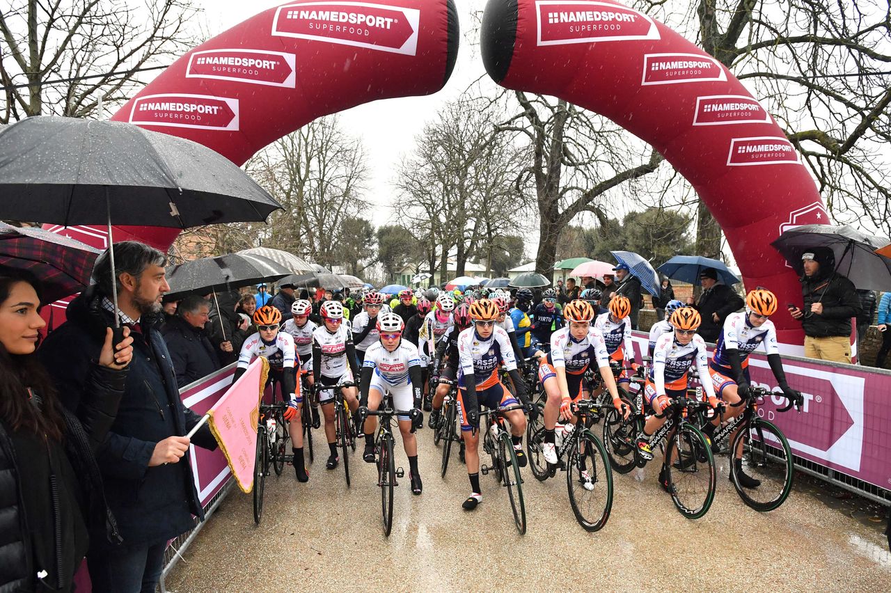 The women prepare to roll out