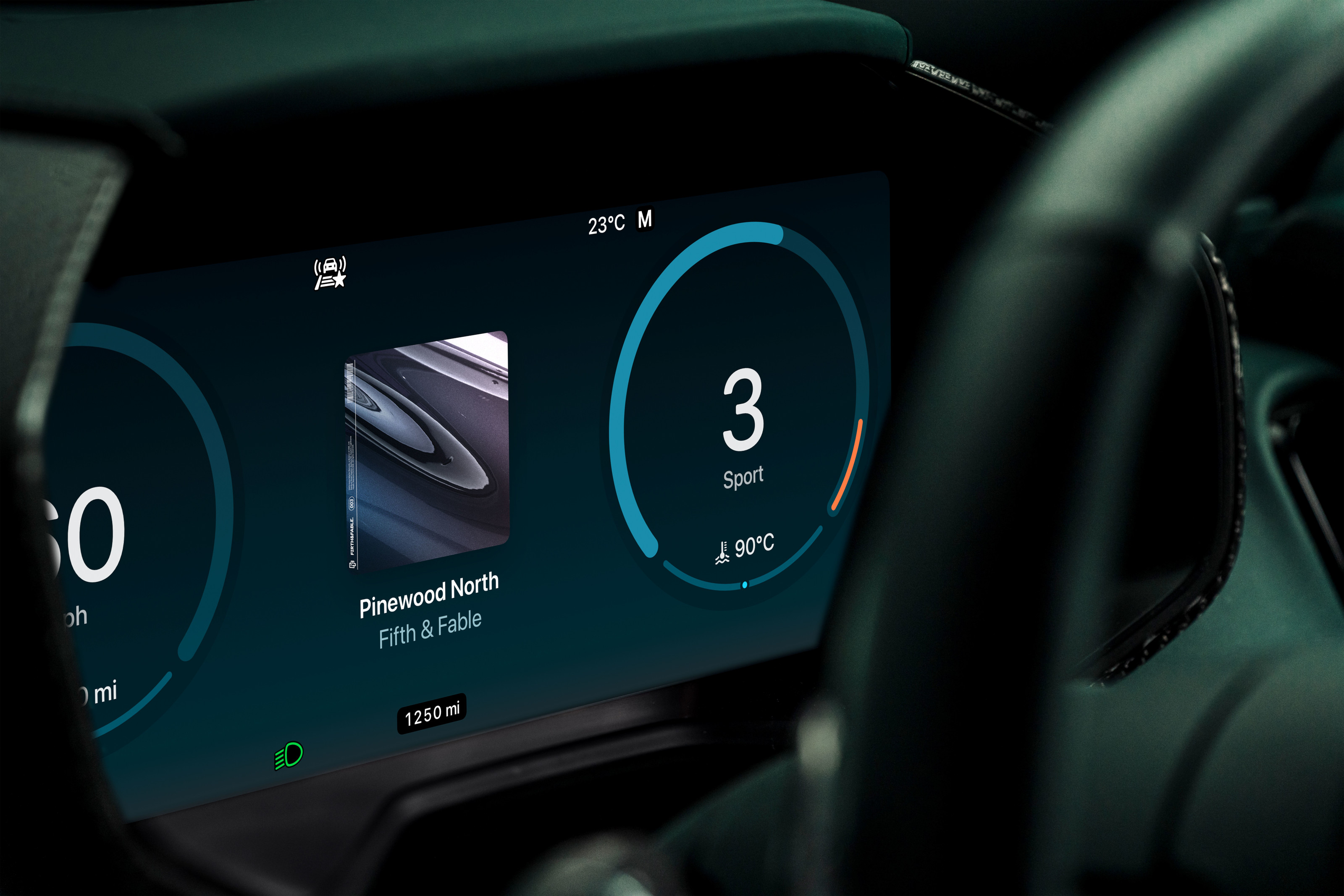 Apple CarPlay Ultra in the DBX707's main instrument cluster