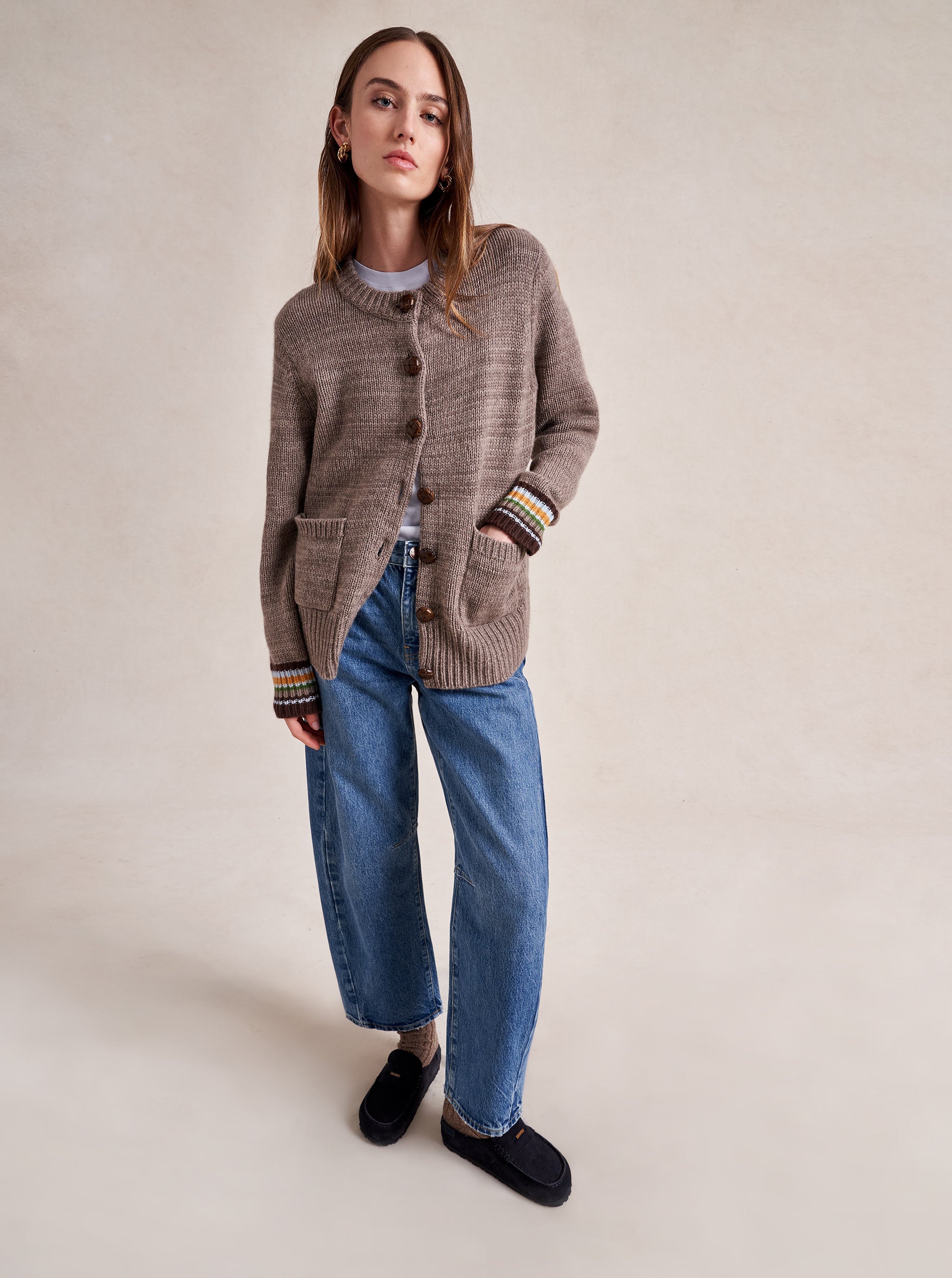 La Ligne \u0026 Birkenstock Johann Cardigan Xxs in Tan