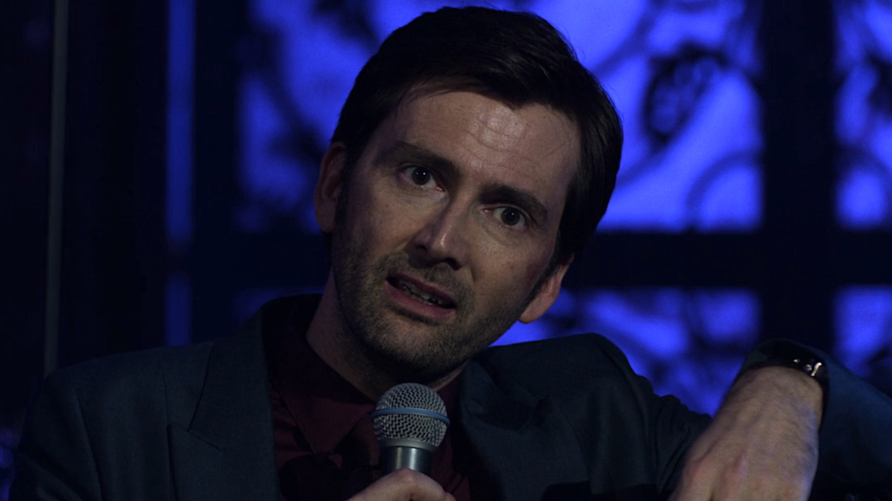 Killgrave on microphone in Jessica Jones Season 1 Episode 12