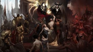 Diablo 4 painting pastiche of the old masters in the style of Rembrandt