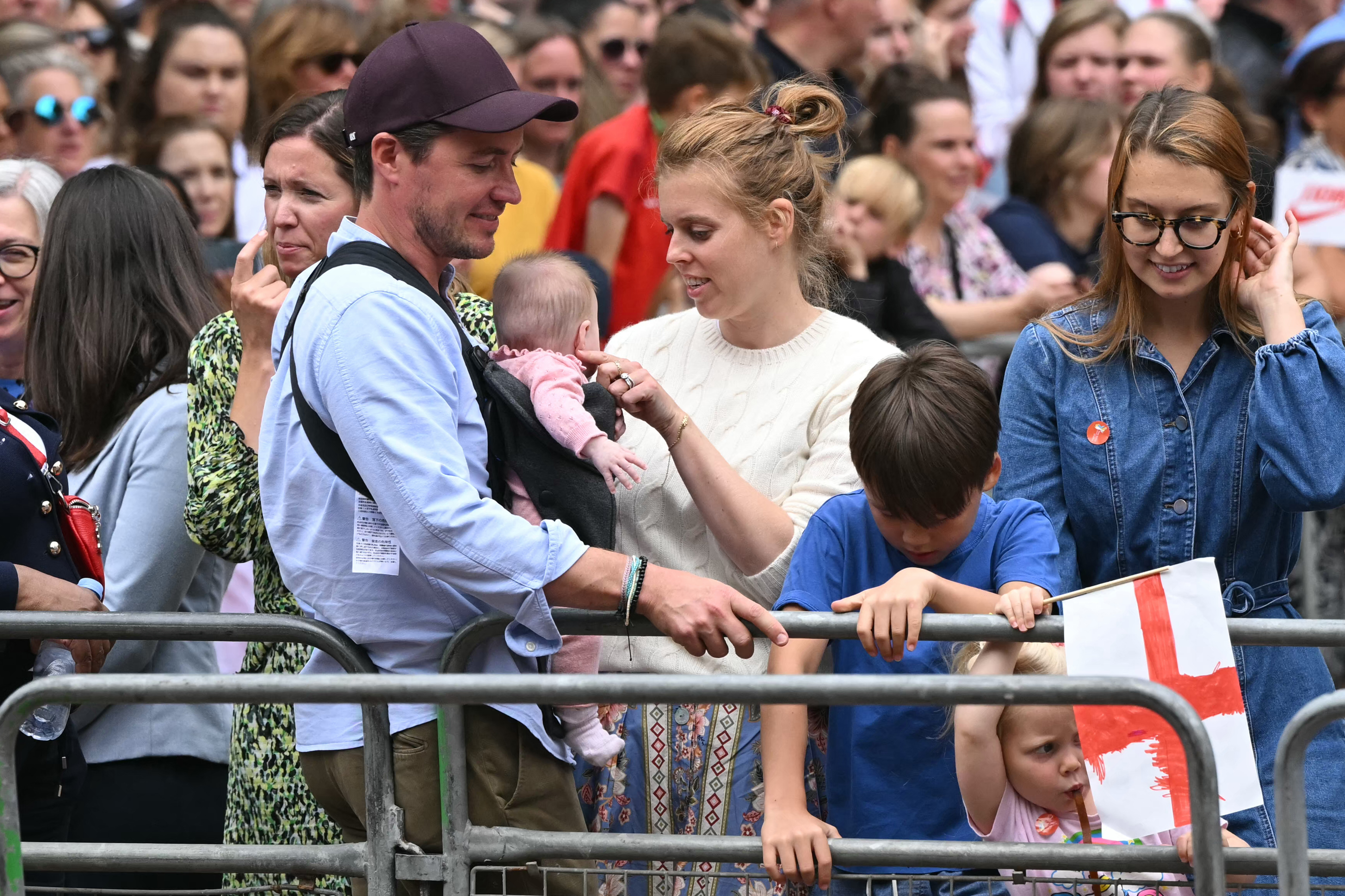 Princess Beatrice and her husband with baby Athena