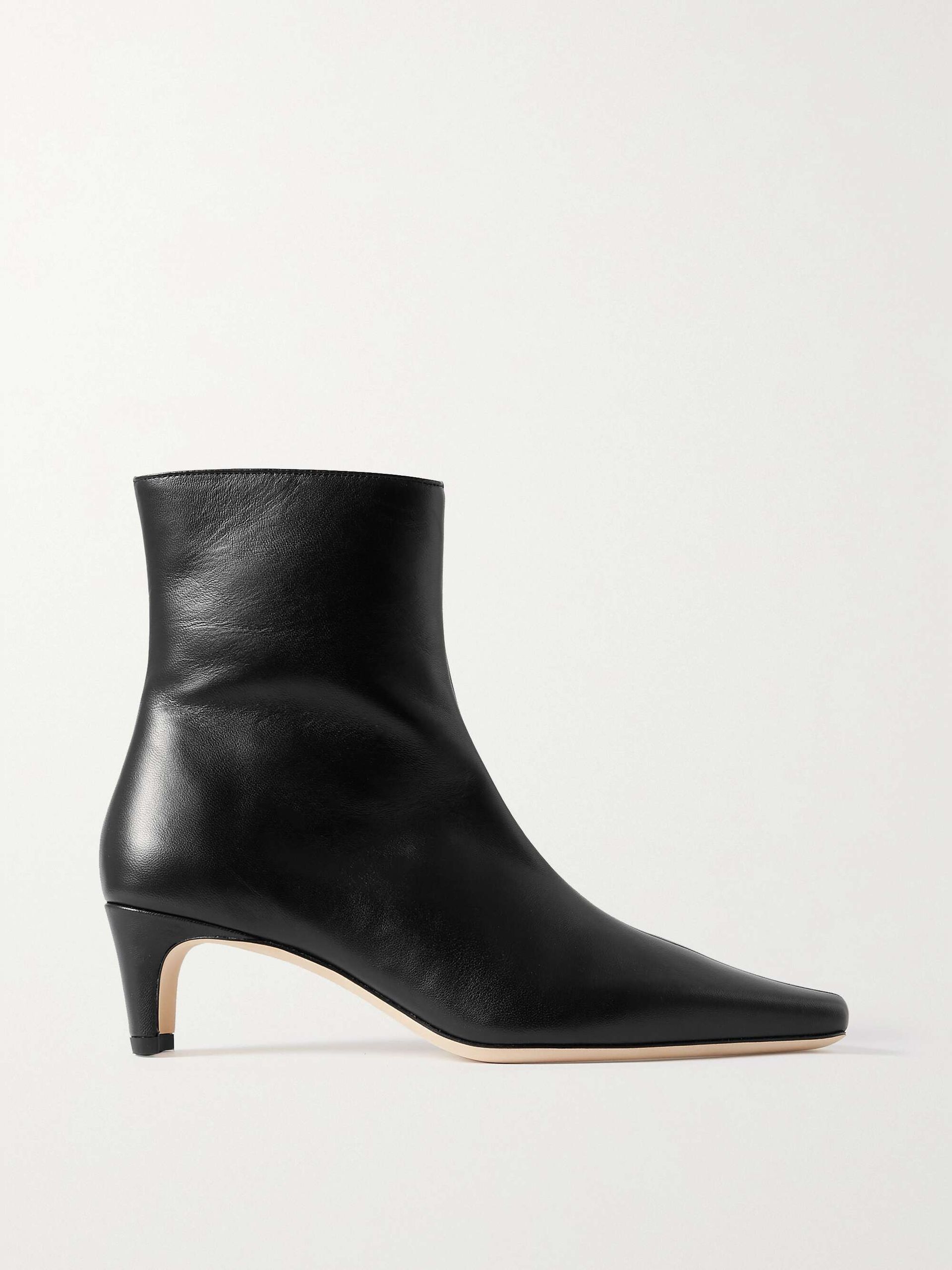 STAUD Wally Leather Ankle Boots