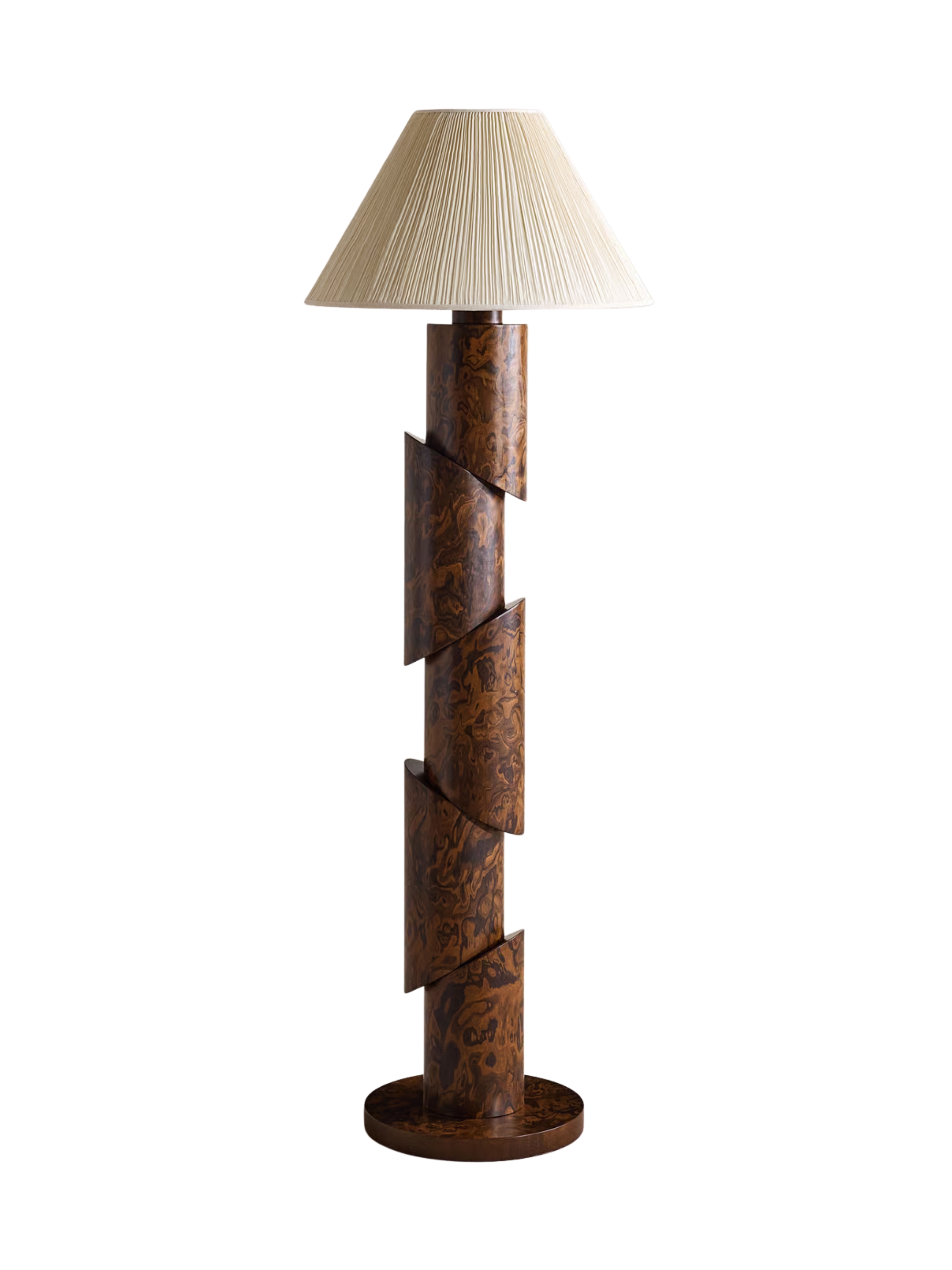 Soho Home, Franco Floor Lamp, Abstract Burl