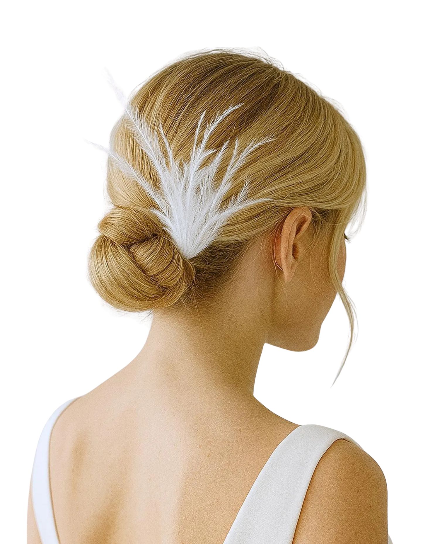 Ostrich Feather Hairpins for a Vintage or Retro Bride