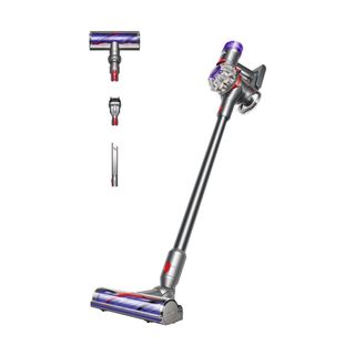 Dyson V8 Vacuum in Silver and Nickel