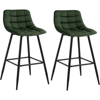 pair of green bar stools from Amazon