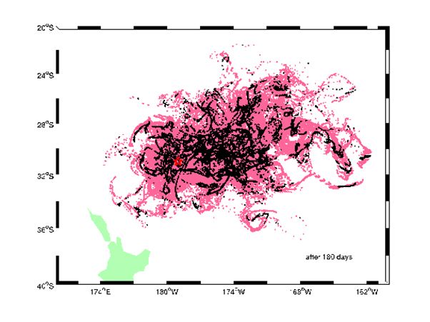 map of pumice drift 