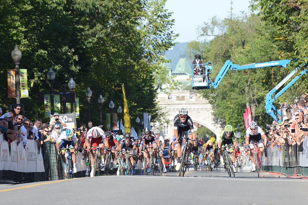 Rigoberto Uran (Etixx-QuickStep) on his way to winning the Grand Prix Cycliste de Quebec
