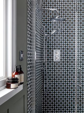 tiled bathroom shower
