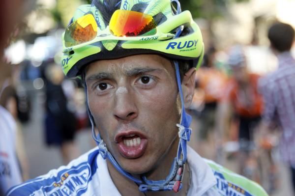 Eros Capecchi (Liquigas-Cannondale) at the finish