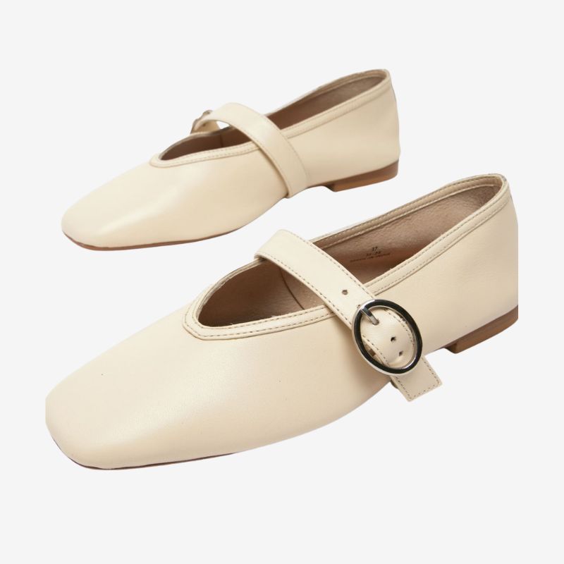 Image of cream mary janes