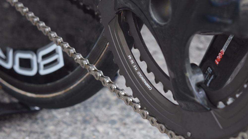 Alex Dowsett rode massive 56/44 chainrings