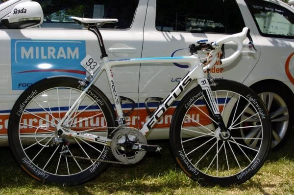Dominik Roels' Team Milram Focus Izalco.