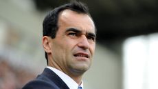 WIGAN, ENGLAND - MAY 13:Wigan Athletic manager Roberto Martinez looks on during the Barclays Premier League match between Wigan Athletic and Wolverhampton Wanderers at DW Stadium on May 13, 2