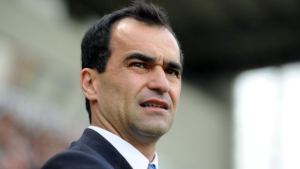 WIGAN, ENGLAND - MAY 13:Wigan Athletic manager Roberto Martinez looks on during the Barclays Premier League match between Wigan Athletic and Wolverhampton Wanderers at DW Stadium on May 13, 2