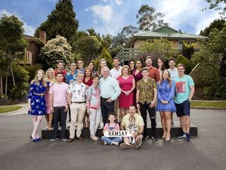 Where is Erinsborough in Australia? Neighbours cast group shot