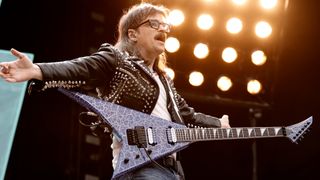 Rivers Cuomo of Weezer performs during The Hella Mega Tour at Citi Field on August 04, 2021 in New York City