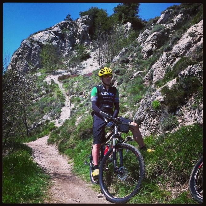 Mike Broderick enjoys the view above Lago di Garda