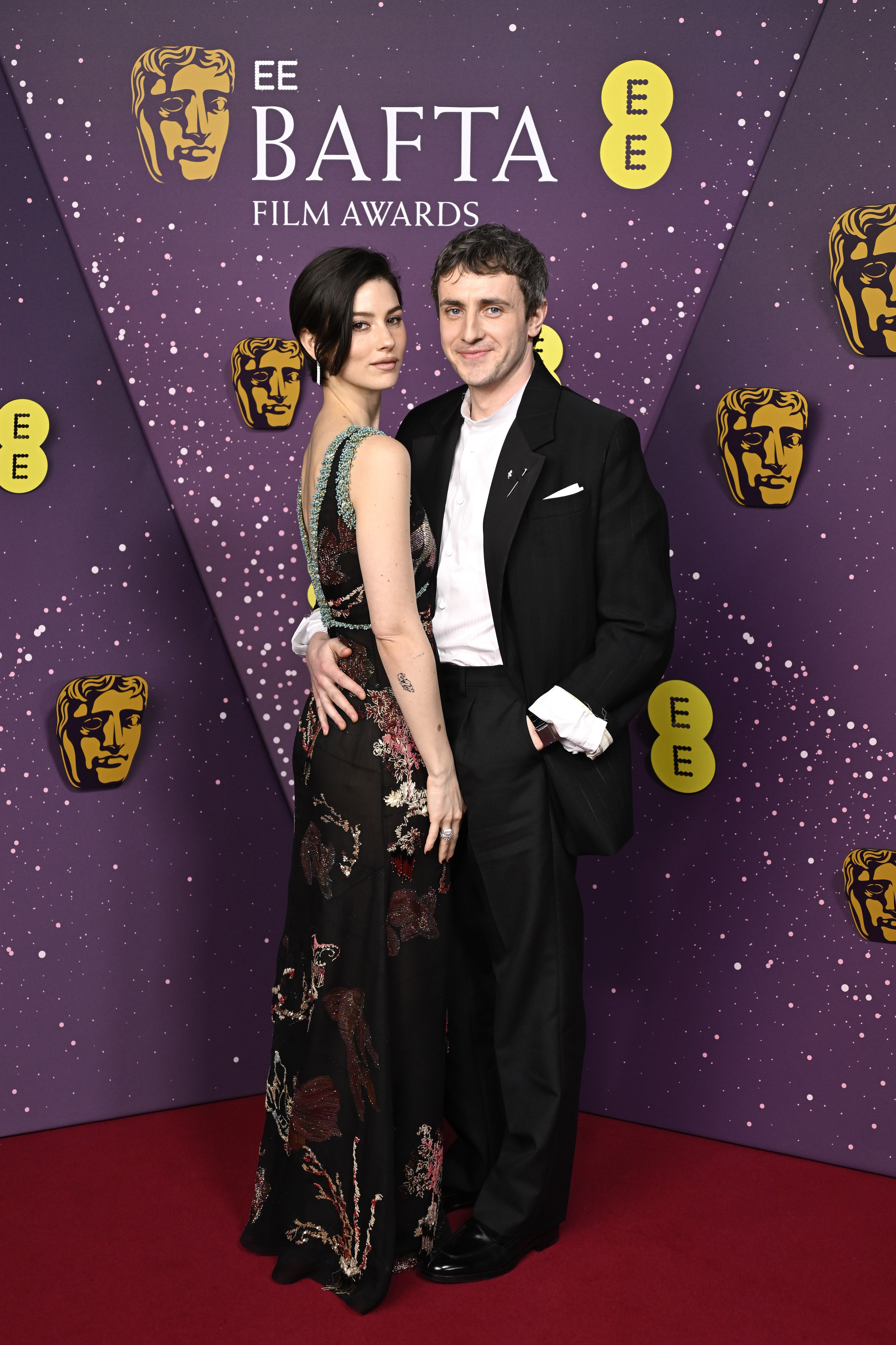 Paul Mescal and Gracie Abrams attend the 2026 EE BAFTA Film Awards at The Royal Festival Hall on February 22, 2026 in London, England