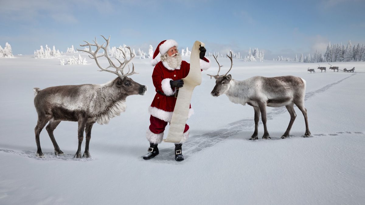 santas reindeer images