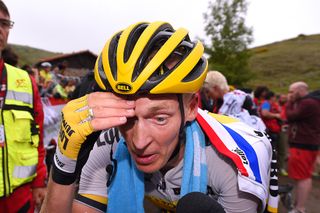 Robert Gesink after the finish of stage 10 at the Vuelta