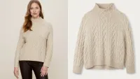 The White Company Cashmere Cable Sweater