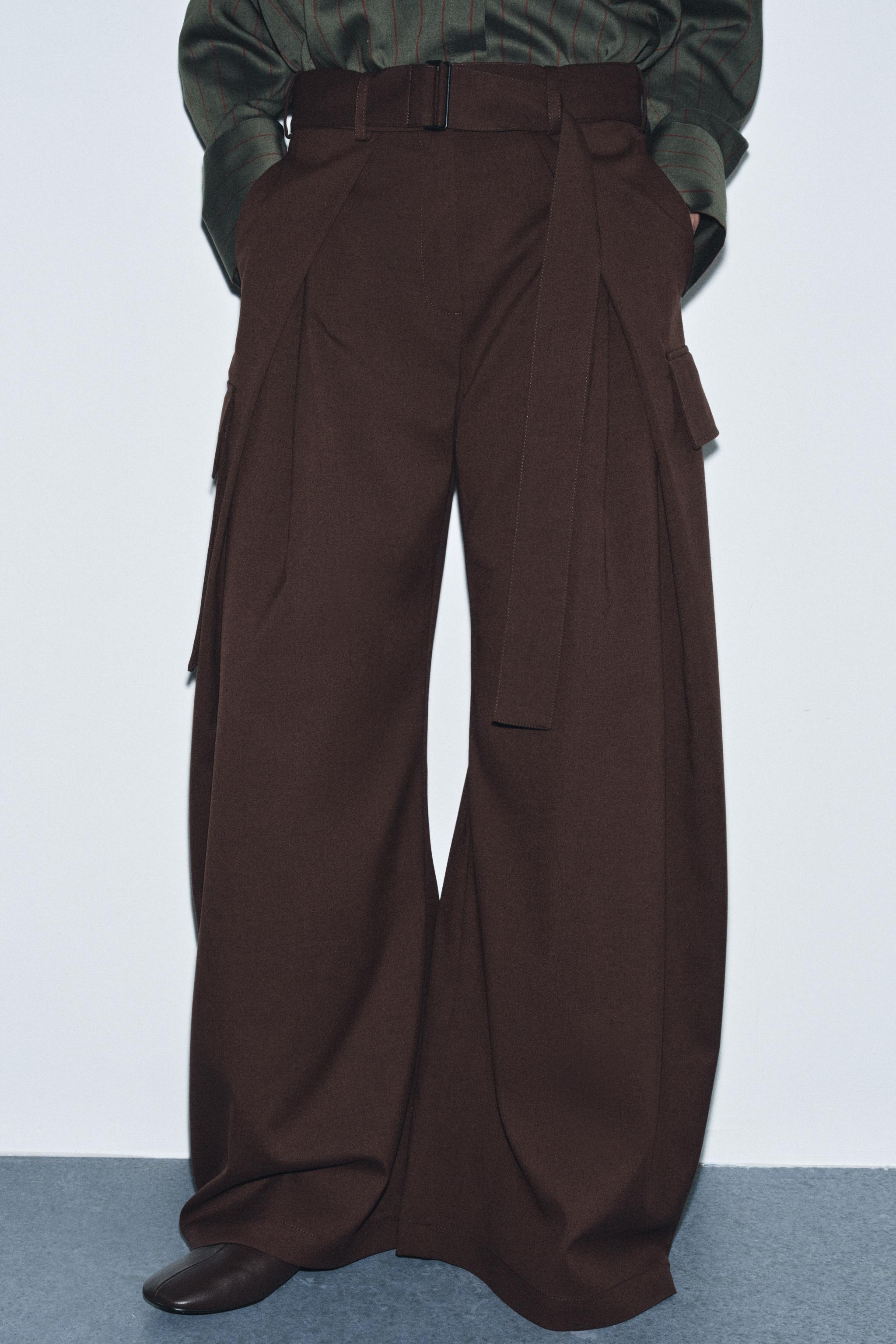Zw Collection Darted Cargo Trousers