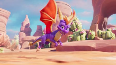 Spyro: A Realm Beyond screenshot shows Spyro flying.