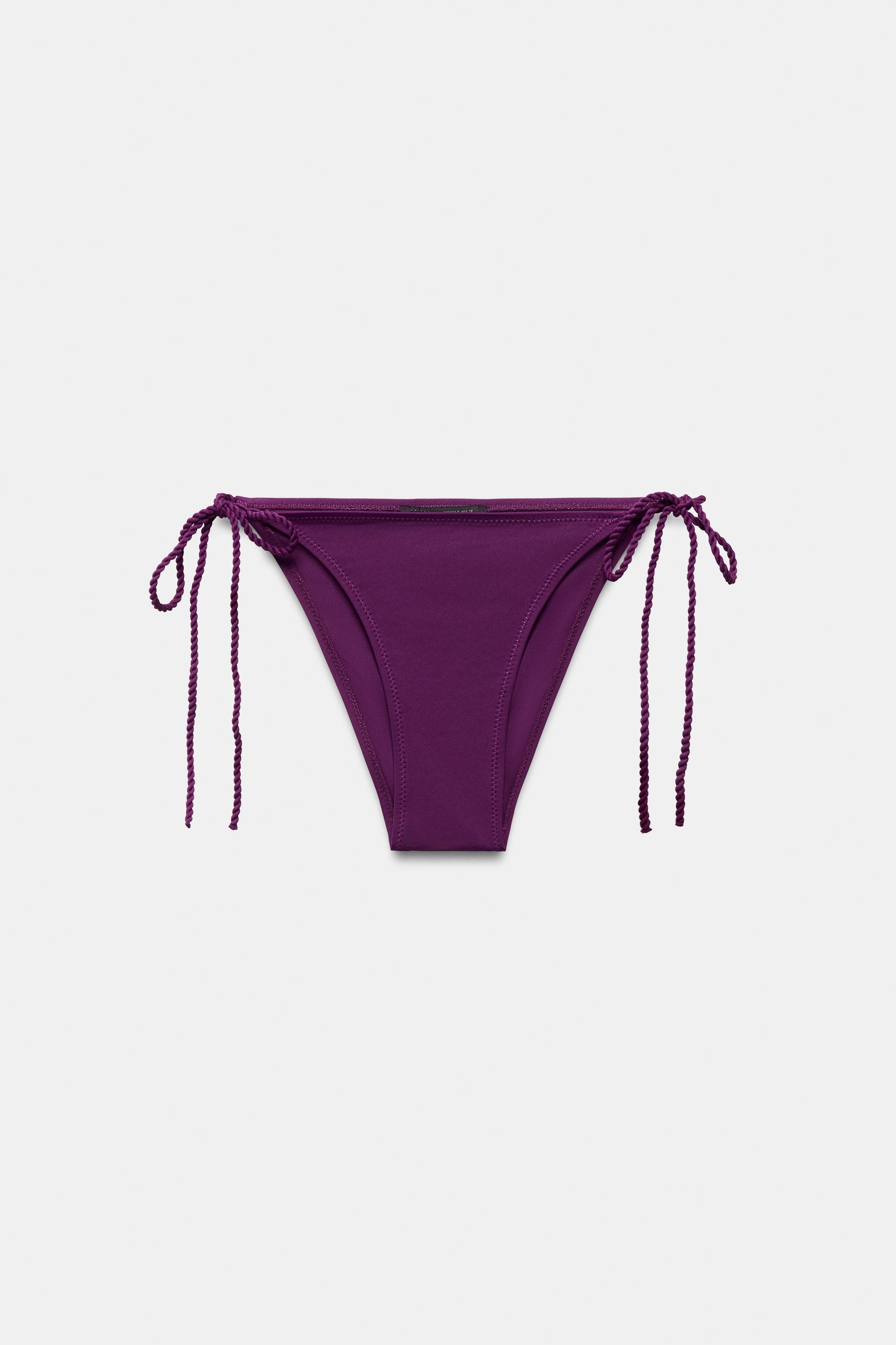 Lace-Up Strap Bikini Bottoms