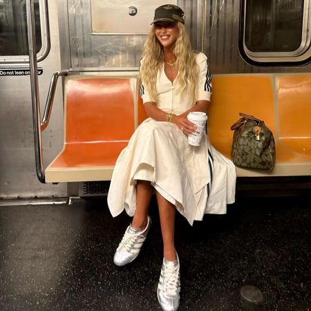 Trainers and summer dresses 