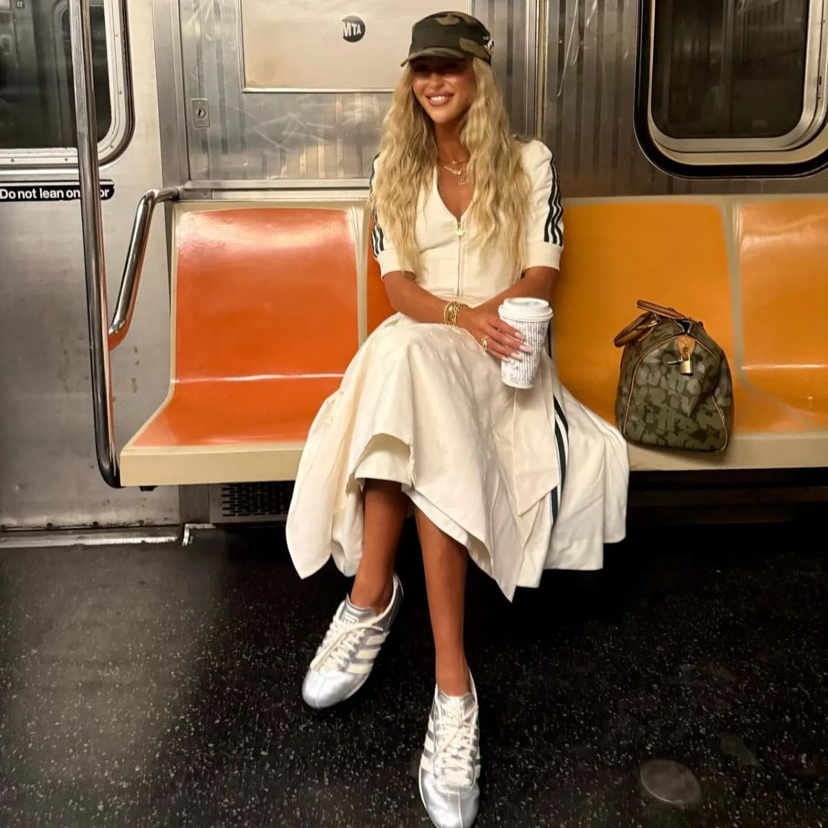 Trainers and summer dresses 