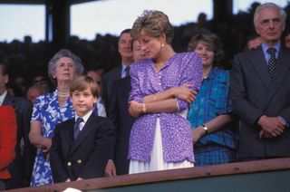 Prince William and Lady Diana at Wimbledon