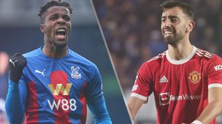 Wilfried Zaha of Crystal Palace and Bruno Fernandes of Manchester United could both feature in the Crystal Palace vs Manchester United live stream
