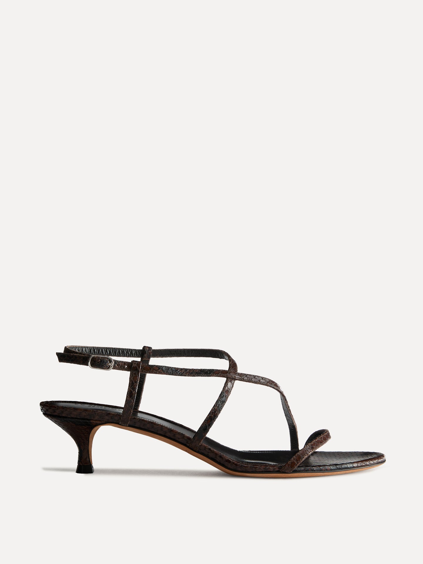 Rio Kitten / Chocolate Leather Snake Effect