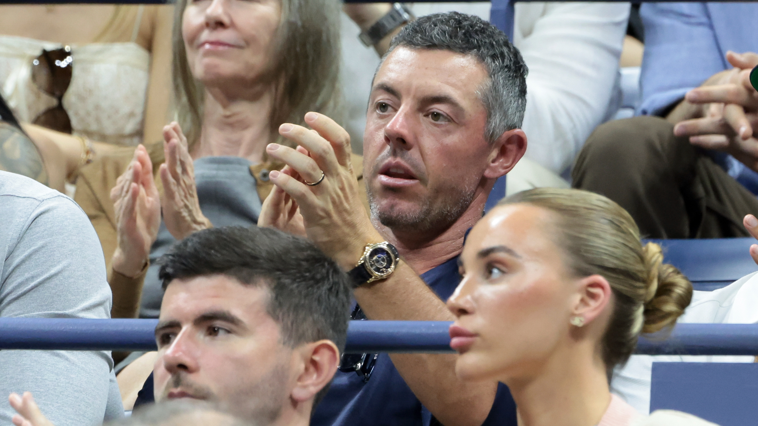 Rory McIlroy at the US Open tennis in 2025