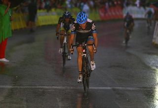 Dan Martin (Garmin-Cervelo) rides into the lead at Tour of Poland