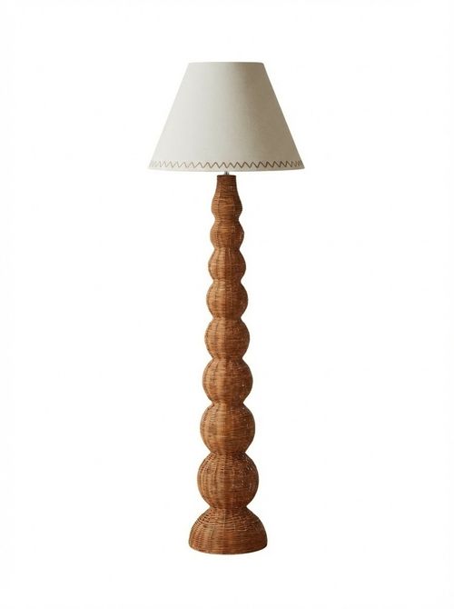 Wicker Graduated Base Floor Lamp