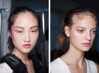 Earth tones were seen again at Sportmax with oranges and light browns used around the eyes