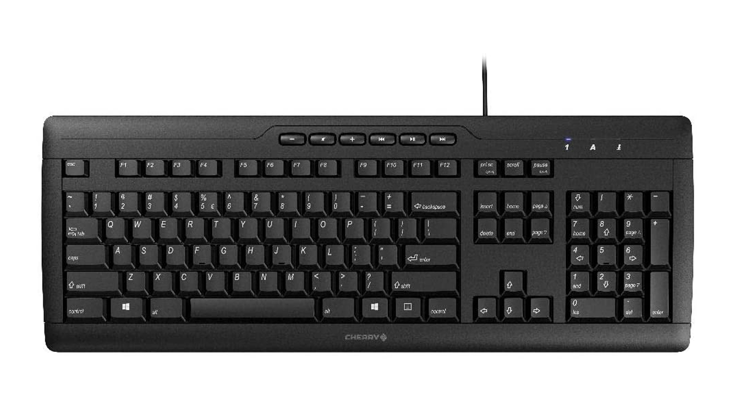 Cherry Stream Desktop Keyboard mot en hvit bakgrunn