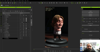 Animation of Lewis Capaldi in 3D software