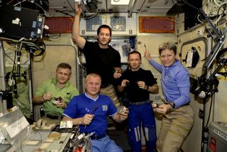 Expedition 50 crew Friday celebration