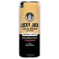 Lucky Jack Cold Brew Coffee, Nitro Latte Golden Milk + Turmeric with Oat Milk | $29.99 for 12 cans at Amazon