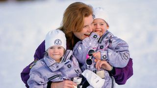 Sarah Ferguson with her two daughters, Princesses Beatrice and Eugenie
