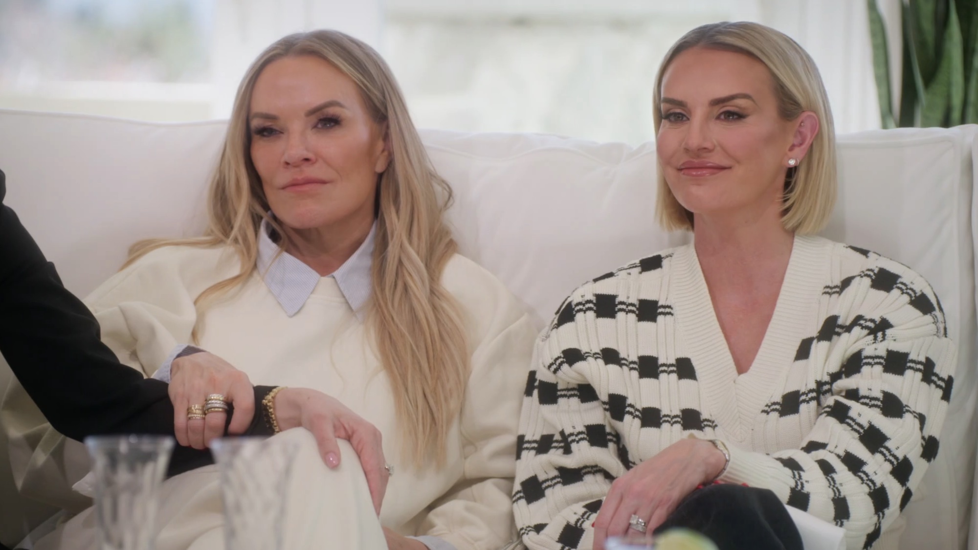 Whitney and Heather crying at Mary's house.