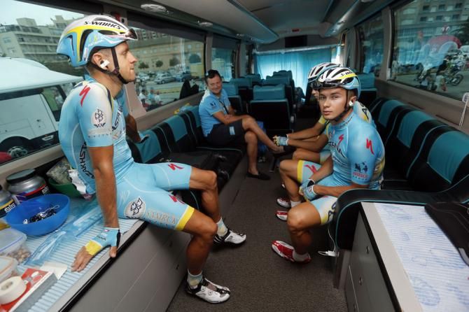 Asrana wait for the start in their team bus