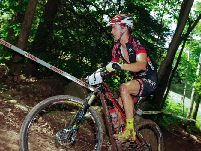 Mitch Hoke (Kenda Felt) climbing on lap two